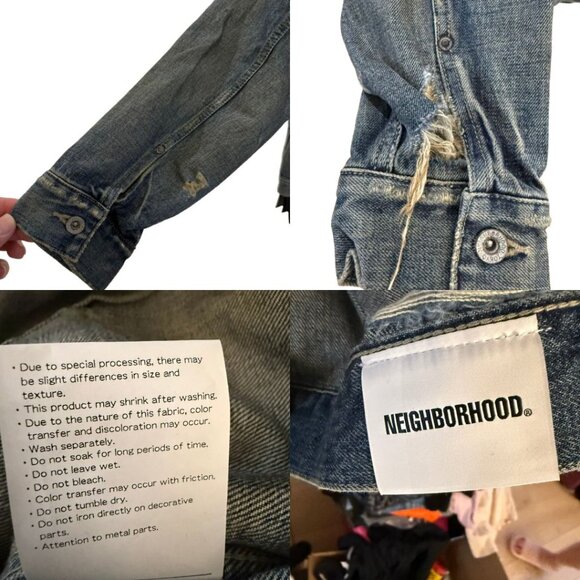 NWT - NEIGHBORHOOD SAVAGE DENIM TYPE-1 JACKET 242xbnh-jkm01 Size L - Picture 11 of 16
